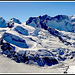 Zermatt : grande panoramica dal Monte Rosa al Cervino - 3200 mt.