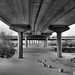 Unter der Autobahnbrücke der A42 (Duisburg-Beeck) / 8.01.2022