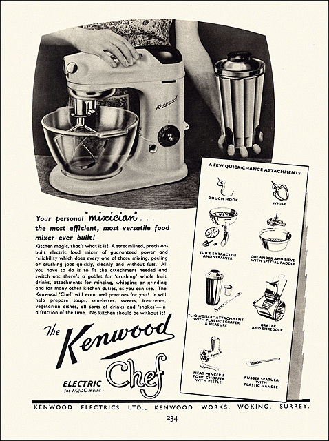 Kenwood Electric Chef Ad, 1950