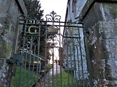 shaftesbury st rumbold's church, dorset, early c20 ironwork gate