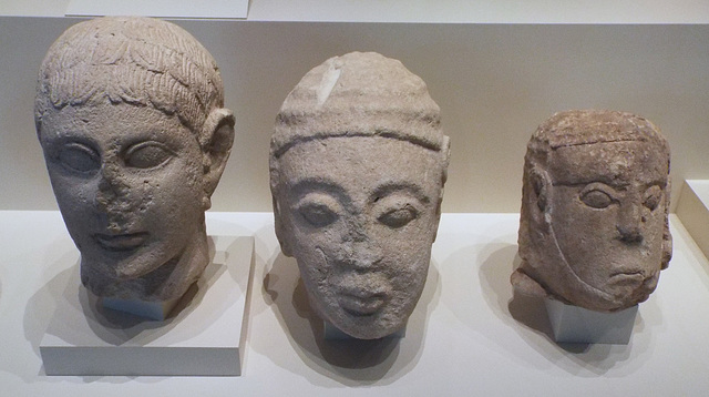 Iberian Male Heads in the Archaeological Museum of Madrid, October 2022