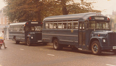 USAF buses in High Street, Mildenhall - Oct 1979