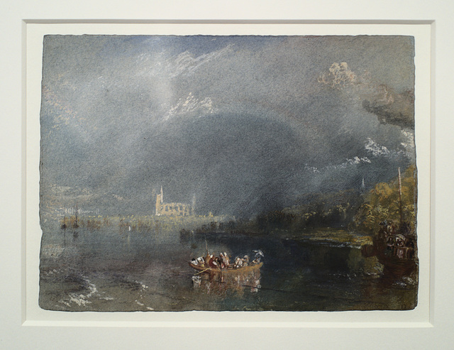 Turner; Jumièges, 1832, gouache et aquarelle