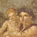 Detail of the Maenad and Cupid Wall Painting from the House of Caecilius Iucundus in Pompeii in the Naples Archaeological Museum, July 2012