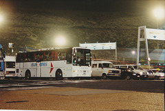 Harris Coaches (Eurolines contractor) K95 GEV at Dover - 1 Feb 1993 (184-23)