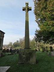 tissington church, derbs.c20 cross over tomb of sir richard fitzherbert +1906