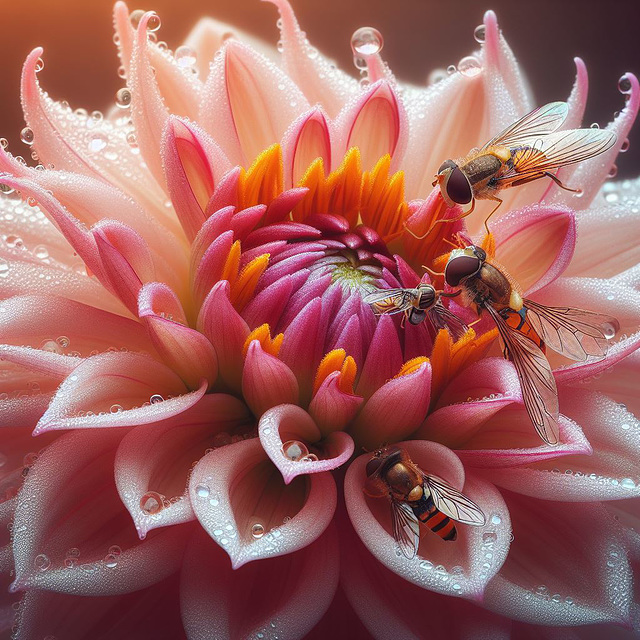 Dahlia et ses pollinisateurs*************