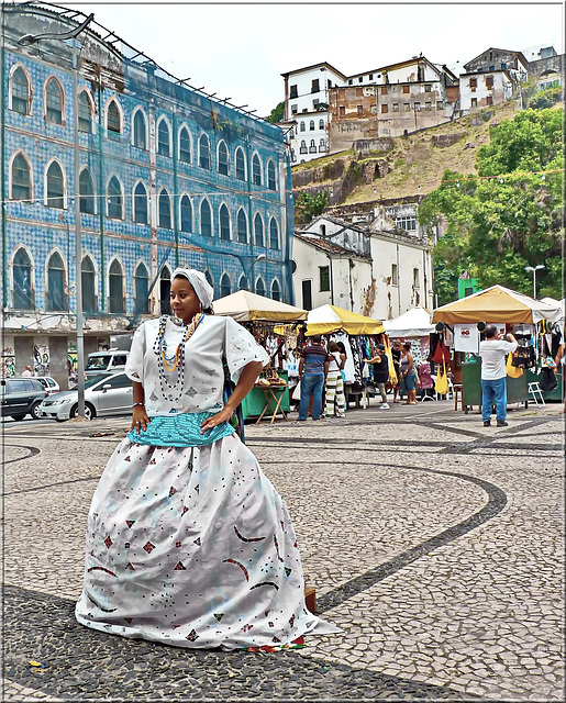 Un pò di folklore al porto di Salvador de Bahìa