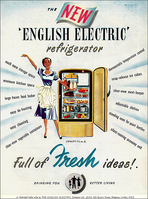 English Electric Refrigerator Ad, 1950