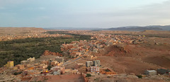 Tinghir, Morocco at dusk..