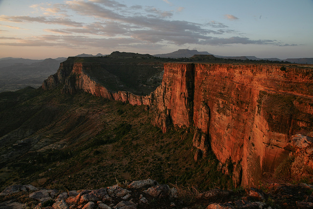 view from Shimbrety Guesthouse at dusk