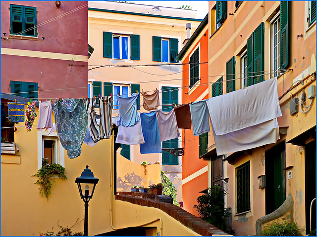 Un bel bucato a Boccadasse