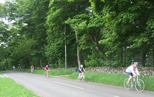 Riders nearing Tideswell