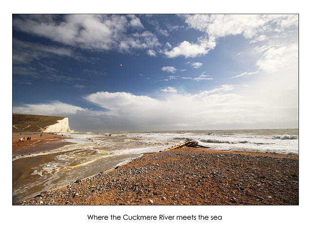 Where the Cuckmere River meets the sea - 28.3.2016