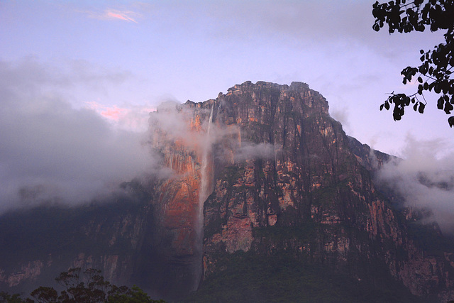 Sunrise over the Angel falls