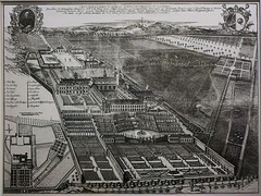 Kloster Kamp aus der Vogelschau 1747