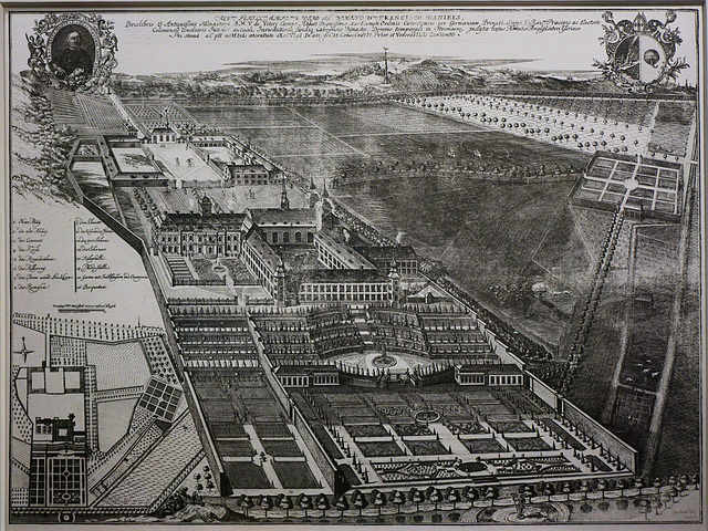 Kloster Kamp aus der Vogelschau 1747