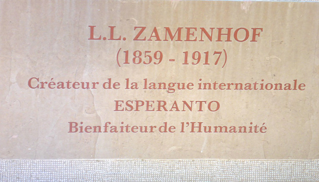 Skulpturo de L.L.Zamenhof en Bolonja sur maro
