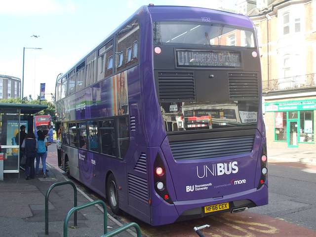 DSCF3960 Go South Coast (UniBus) 1632 (HF66 CEX) in Bournemouth - 31 Jul 2018