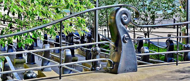 Sculptural Railings. Newcastle Quayside