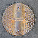 manhole cover in Luss, Schottland