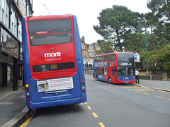 DSCF3876 More Bus 1117 (HW58 ATU) and 1609 (HF65 AYN) in Bournemouth - 30 Jul 2018