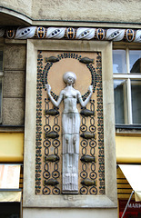 Detail of c1910 Apartment Block, Prague