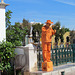 Mr Tangerine Man, Living statue at Ponte Romana, Tavira (2015)