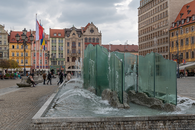 Wrocław, Brunnen auf dem Markt