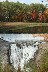 Quechee dam and waterfall