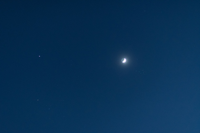 Mond und Jupiter