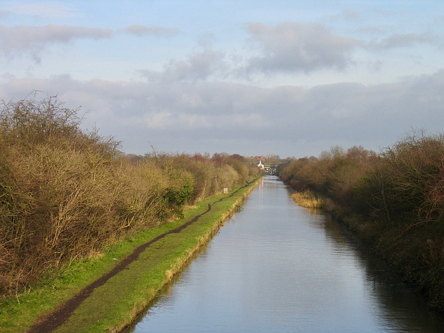 Rushall Canal looking towards Rushall Locks.