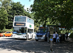 Big Green Bus Company LR52 BNN and Stagecoach in Cambridge (Cambus) 44005 (BP16 UWT) - 5 Jul 2019 (P1030066)
