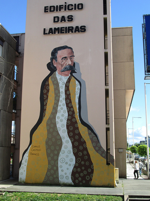 Mural of Camilo Castelo Branco.