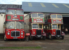 DSCF5345 Barton Transport 854 (AAL 522A (854 FNN)), 507 (JVO 230) and 580 (KNN 254) at Chilwell - 25 Sep 2016