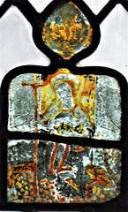 shaftesbury st peter church, dorset , c16 st margaret glass