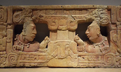 Detail of a Maya Throne with Two Lords in the Eyes of a Mountain in the Metropolitan Museum of Art, December 2022