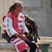 Budapest- Man with Hawk at the Fisherman's Bastion