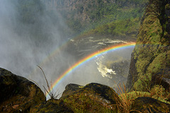 Zimbabwe, Rainbow in the Water Dust of the Victoria Falls