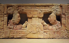 Detail of a Maya Throne with Two Lords in the Eyes of a Mountain in the Metropolitan Museum of Art, December 2022