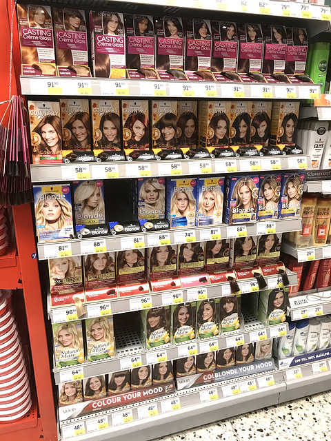 hair dye section