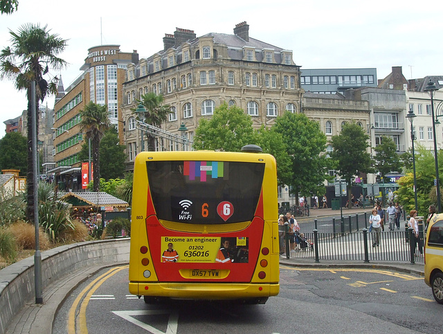 DSCF3578 Yellow Buses 803 (DX57 TVW) in Bournemouth - 27 Jul 2018