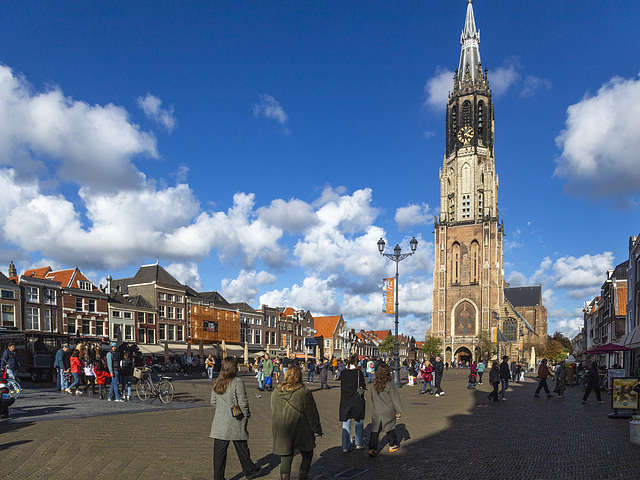 Delft niuwkerk and square