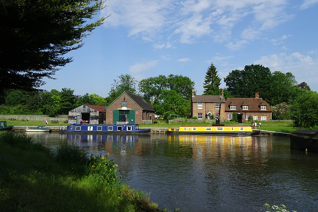 Narrowboats On The Wey