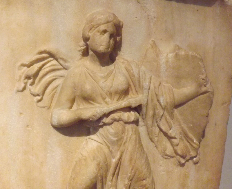 Detail of a Relief Slab from Athens with an Amazonomachy in the National Archaeological Museum in Athens, May 2014