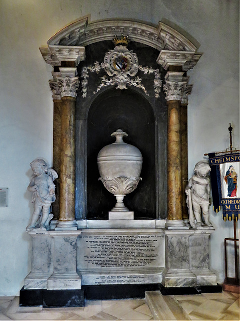 chelmsford cathedral, essex  (34)c18 tomb of benjamin mildmay, earl fitzwalter +1756