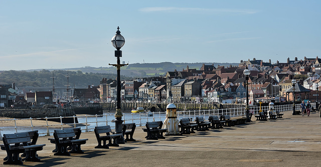 Whitby harbour scene from the West Pier