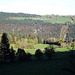 Blick von Les Planchttes über das Tal des Flusses Doubs nach Frankreich