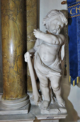 chelmsford cathedral, essex  (33)cherub on c18 tomb of benjamin mildmay, earl fitzwalter +1756