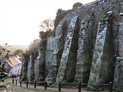 shaftesbury gold hill, c13 etc abbey precinct wall buttresses (3)